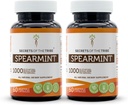 Tajomstvá kapsule Tribe Spearmint 1000 mg Spearmint (Mentha spikata) Sušené Leaf, Dámske Hormone Suplement (2x60 Kapsule)