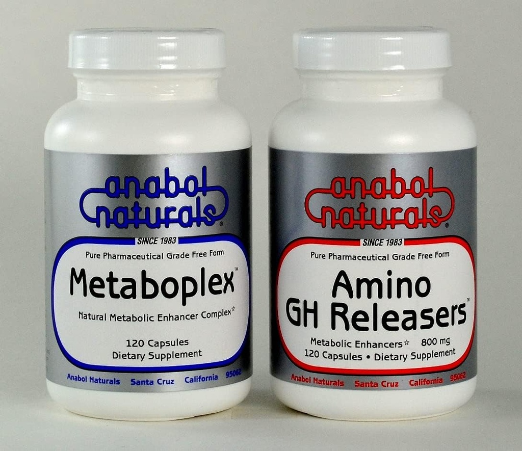 Anabol Naturals Meta GHR Stack: Metaboplex 120 caps, 600 mg a Amino GHReleasers120 caps, 800 mg