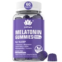 Melatonín Gummies 10mg 20mg pre dospelých, extra sila s L-Theanine, Ashwagandha, horčík, Turmerica, GABA, citrónový balm a harmanček na podporu zdravia circadian Rhythm, Vegan Grape Flavor