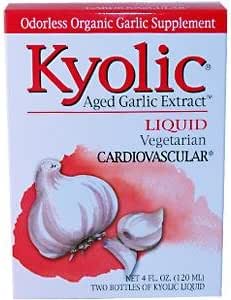 Wakunaga - Kyolic, Aged cesnak extrakt, Kardiovaskulárne, Tekuté, 2 fľaše, 2 fl oz (120 ml) Každá
