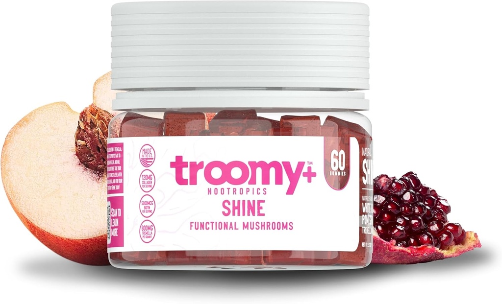 Troomy All Natural Beauty Shine Tremella Mushrom Gummies 
