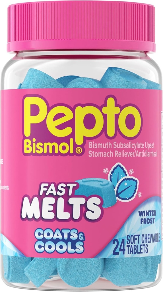 Pepto Bismol, rýchle roztopenie, 24 grófov
