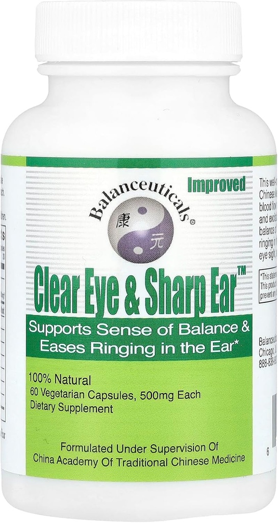 Clear Eye & Sharp Ear Dietary Supplement Kapsule, 500 mg, 60 Gróf fľaša