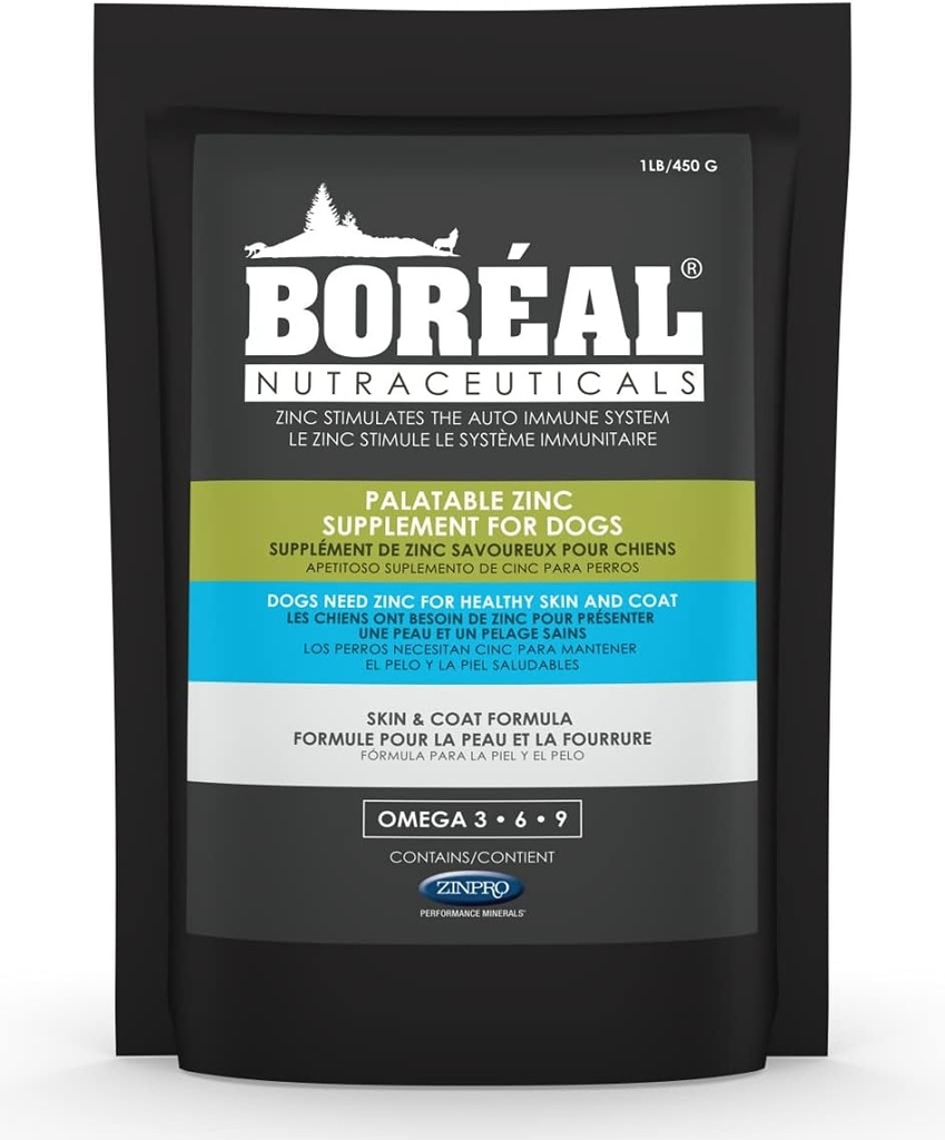 Boréal Palatable Zinok Supplement for Dogs 16 oz Re-Sealable Bag