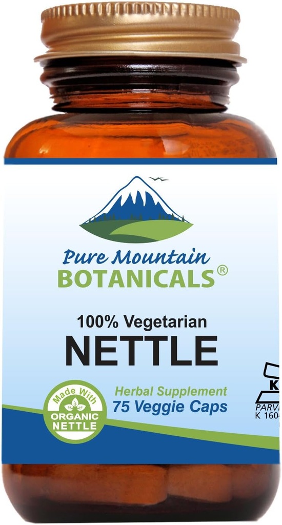 Pure Mountain Botanicals Stinging Nettle Leaf Kapsule - Kosher Vegan Nettle Kapsule s 500mg Organic Stinging Nettles Leaf