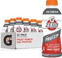 Gatorade Zero With Protein, 10g Wheey Protein Isolát, Zero Sugar, Electrolytes, Fruit Punch, 16,9 Fl Oz, 12 balenia