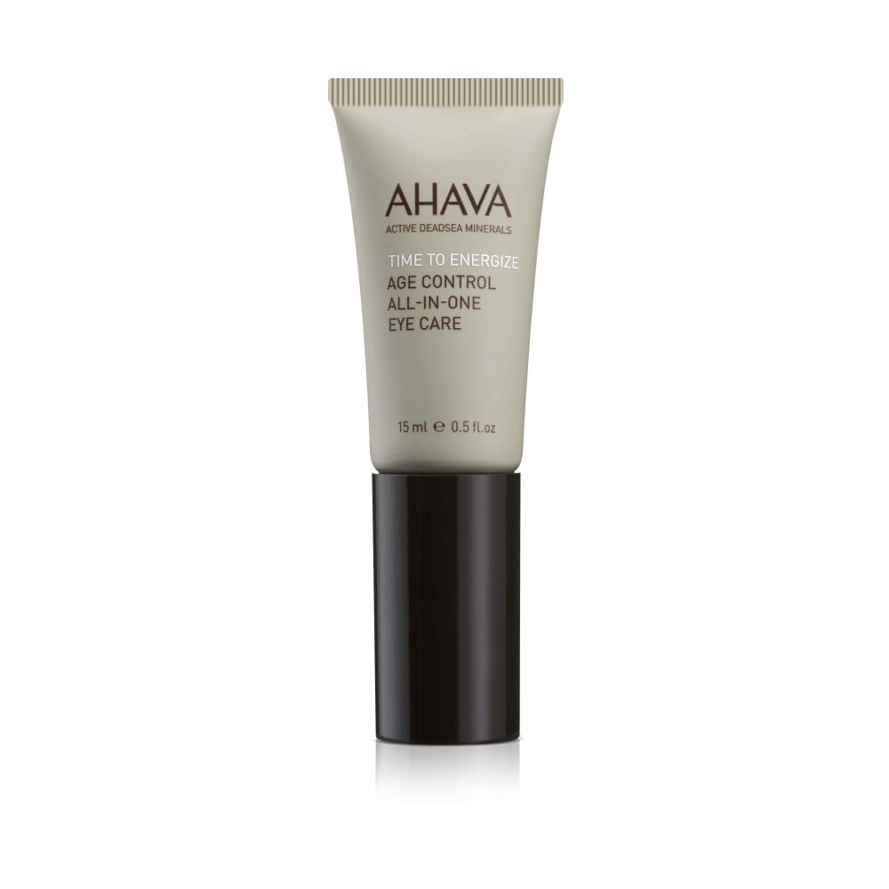 AHAVA Time To Energize Men's Age Control All-in-One Eye Care - Osmoter, Aloe Vera, Caffeine, Peptides & G-Force, 0,5 Fl.Oz