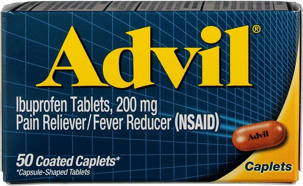 Advil Pain Reliever/Fever Reducer 200 mg obalené tablety 50 ea (Pack of 6)