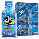 5-hodinová ENERGY Shots Extra sila, Modrá Malinová príchuť, 30 Počet, 1,93 Fl Oz, bez cukru, Zero kalórií, Aminokyseliny a esenciálne B vitamíny, Dietary Supplement, Feel Alert and Energized, 230 mg kofeínu