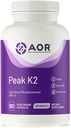 AOR, Peak K2, podporuje kosť a kardiovaskulárne zdravie a normálne zrážanie krvi, Dietary Supplement, 90 porcií (90 kapsúl)