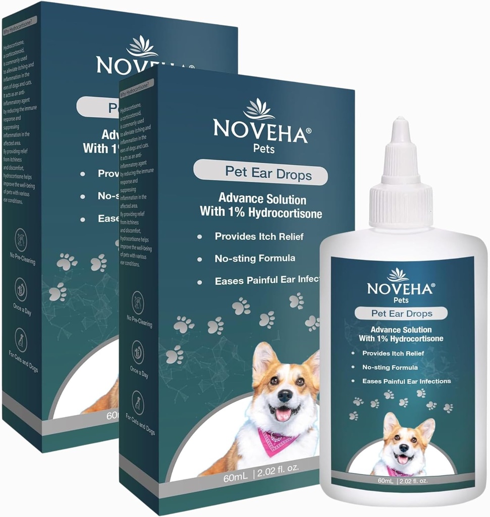 NOVEHA Pet Ušné kvapky s 1% H odfarbenie 