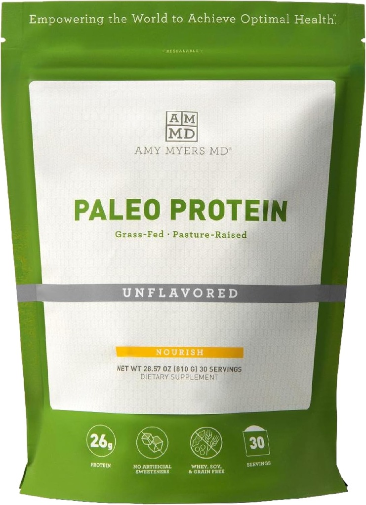 Amy Myers MD Paleo Protein Powder - Neochutené, 20 Servings - Collagen-Based Gut Function Support - Gluten-free & non-Dairy Protein Supplement