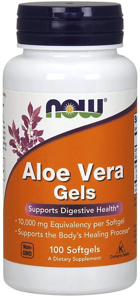 Teraz jedlo Aloe Vera, 100 Softgels
