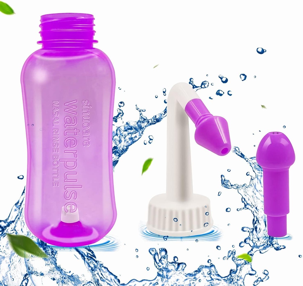 Nosové umývacie fľaše, Abnaok Sinus Rinse a nosové zavlažovanie Nosové umývacie fľaše Pot zariadenie Nosné zavlažovanie ideálne pre dospelých a deti
