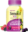 Senokot Kids Mixed Berry Laxative Gummies for Age 2+, Senna Extract for Gentle, Prenocovanie Relief from Occasional Cescape, 40 ct
