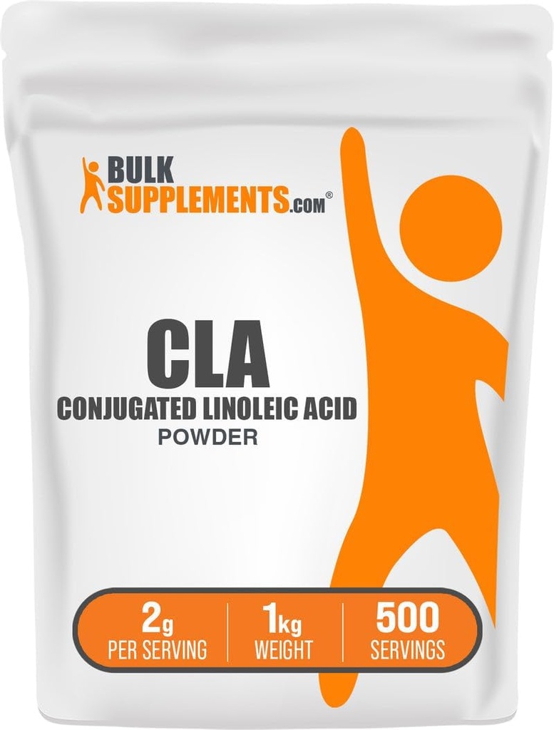 BulkSupplementments.com Konjugovaný prášok kyseliny linolovej - doplnok CLA, Nutritional Supplement - bezlepkový, 2g na obsluhu, 1kg (2,2 lbs) (pack of 1)