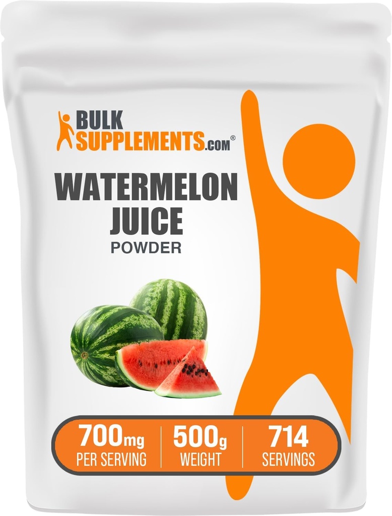 BulkSupplementments.com Vodový melón šťava prášok - z ovocia vodových melónov, ovocný prášok, Hydation Supplement - 700 mg na službu, 500g (1,1 lbs) (Pack of 1)