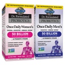 Garden of Life Probiotic Bundle: Dr. Formulated Once Daily Women a Men's Probiotics, 50 miliárd CFU Police Stable, Non-GMO Probiotic for Men & Women with Prebiotic Fiber, 30 Kapsule
