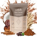 A Dash Zen Cacao Latte, Chocolate Mushrom Coffee Alternatíva vyrobené s adaptogénmi, Ashwagandha, a škorica koreňový extrakt, Huba horúce Coco s bez kofeínu (20 Servings)