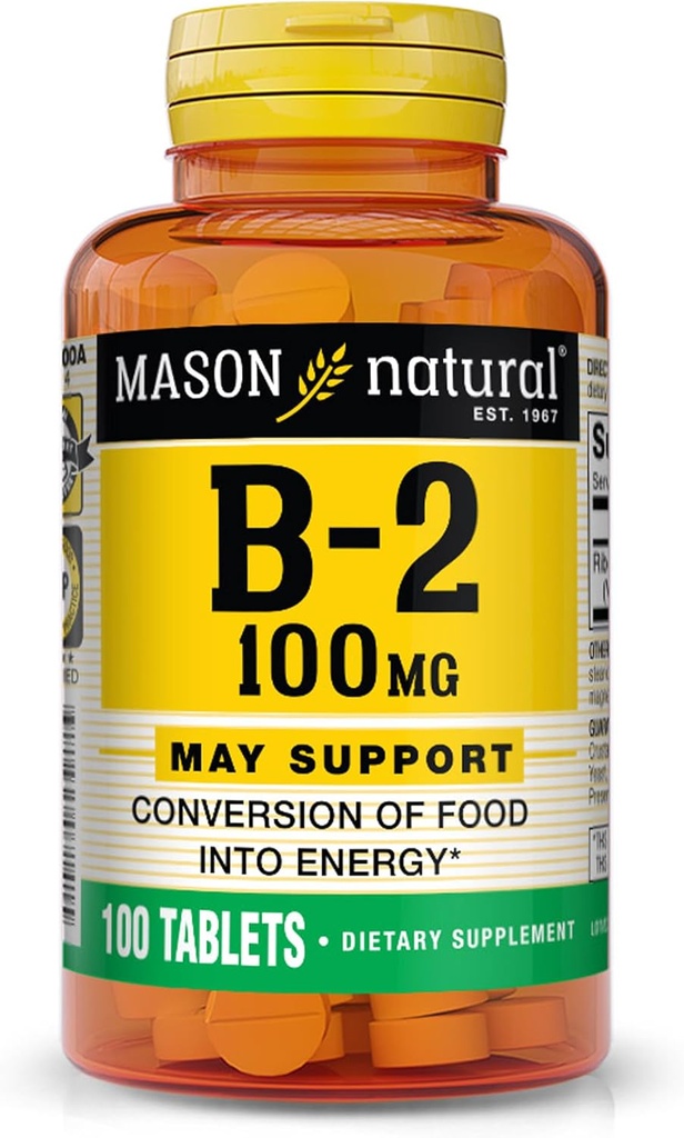 MASON NATURAL VITAMIN B-2 100mg 100 TABS
