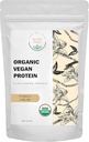 Organic Vegan Protein Powder - Plant Based Protein, Vanilla Flavor - Non Dairy, Lactose Free, No Sugar Added, Gluten Free, Soy Free, Non-GMO, Ketogenic Vegan Blend - 1 lb, 16 Ounce
