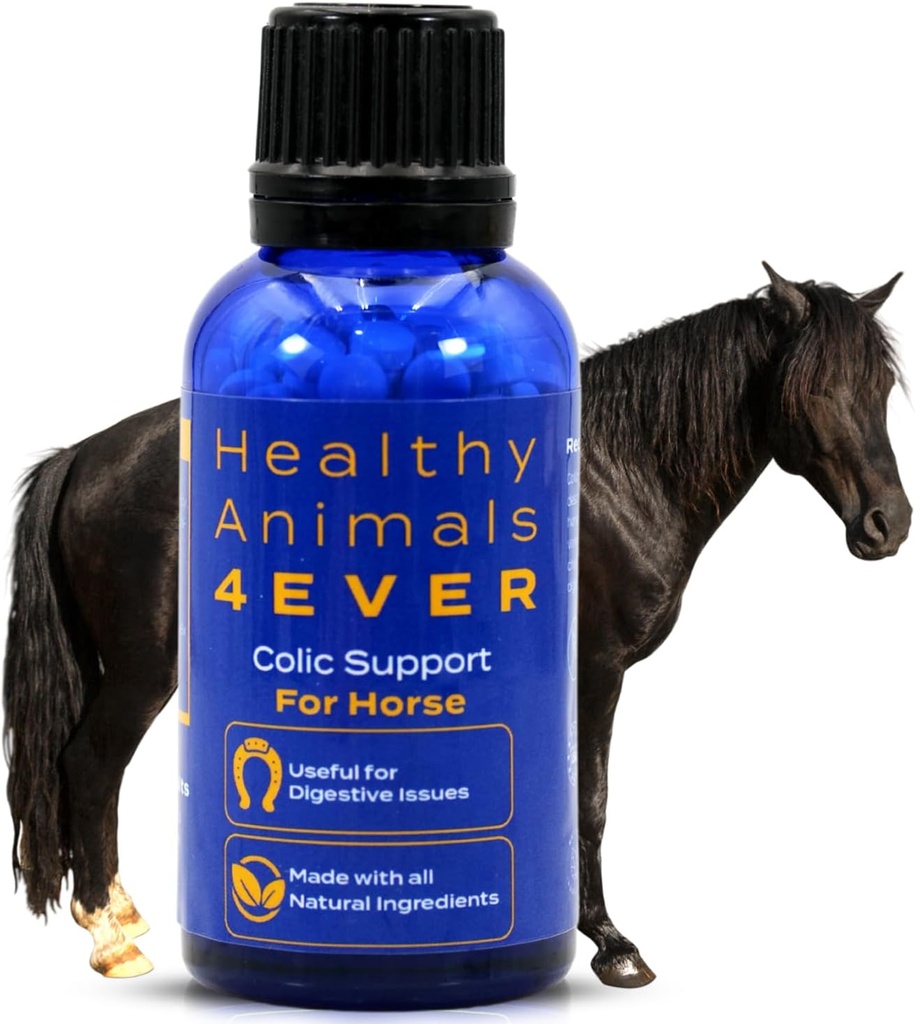 HA4E - Horse Colic Podpora - Znižuje bolesti brucha a žalúdočné problémy - Vysoko účinné, prírodné Homeopatické doplnok - 300 Tablety