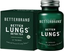 Betterbrand Better Lungs Health Pack - BetterLungs & BetterLungs Detox Tea Bundle - Denné Resporatory Health Supplement - 15X Bylinné čajové tašky + 60 Kapsule