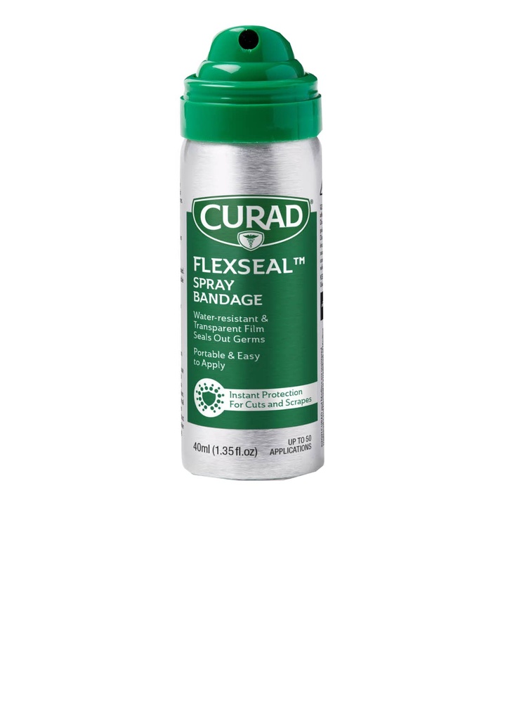 CURAD Liquid Spray Bandage, Water Resistant, Transparent, Ideálne pre rezy a šroty, Quick Wound Care Solution, 40 ml, 1EA
