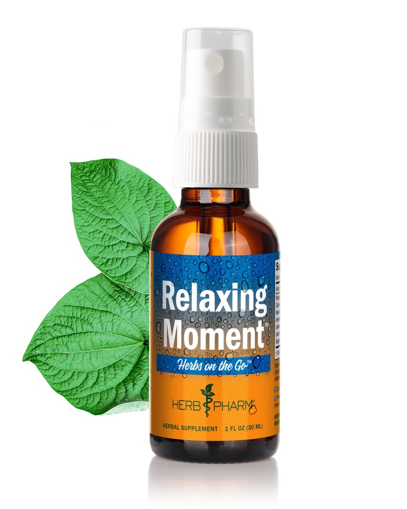 Herb Pharm Byliny na Go: Relaxačný momentTM Kava Kava Supplement Prenosný sprchový kút 