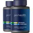 ProHealth Turmeric Curcumin Supplement: 285 Times Viac Biodostupný- Vyvinutý neurovedci. 1000 mg koncentrovaného extraktu Longvida Curcumin na podanie (60 X 500 mg kapsuly/ fľaša) 2 balenia