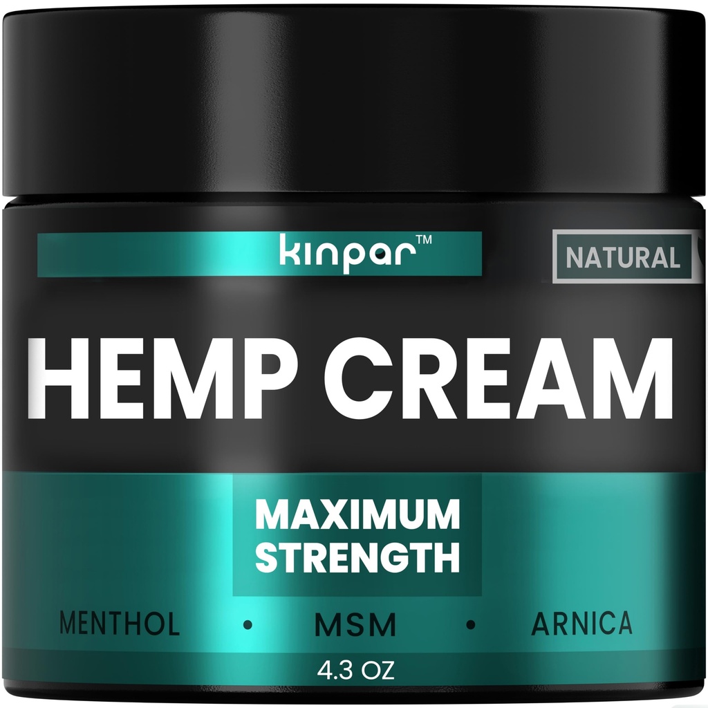 Prírodný chrumkavý krém s Turmeric, Msm, Arnica - Konopný krém Maximálna sila pre nepohodlie v zadnej časti, HIPS, kĺby, kolená, lakte - Maximálna spoločná podpora s olejom z konope extrakt gél - 4 oz