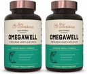 Live Conscious OmegaWell Fish Oil: Heart, Brain, and Joint Support | 800 mg EPA 600 mg DHA - Enteric-Coated, Sustainably Sourced - Easy to Swallow 120 Count (2-Pack)