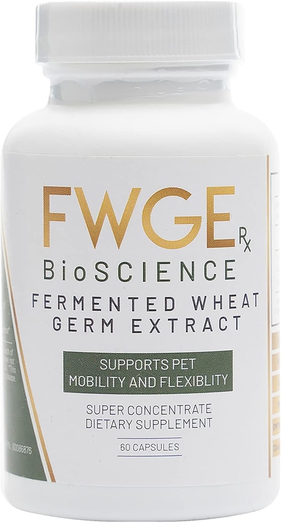 Spermidin Pet Joint Health Premium Fermented Wheat Germ Extract, Mobility, Flexibility, Cellular Health, non-GMO, Gluten-free, Sugar-Free, Vegan, Natural, 1 Fľaša 60 Kapsule