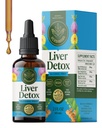 HERBAMAMA Pečeň čistí Detox a opravy - Pečeň podpora doplnok - Tekuté kvapky s mliekom bodka, púpava koreňová & Chanca piedra - Alkohol a bez cukru Liquid Cleaise Supplement, 42-Deň dodávky