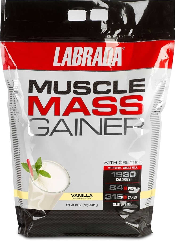Labrada Nutrition Muscle Gainer, Vanilla, 12 libier