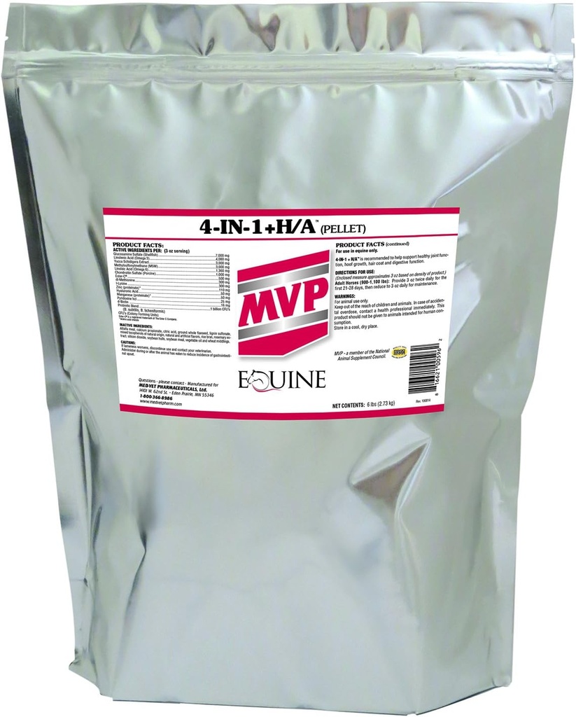 MVP 4-in-1 +H/A (6 lb) Joint, Hair, Hoof & Tráviaca podpora pre kone