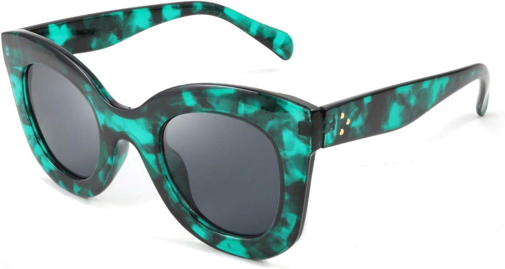 FEIZEDY Retro Oversize Square Horn Slnečné okuliare Semi mačka Butterfly sklo veľké hrubé Bold rám B2572