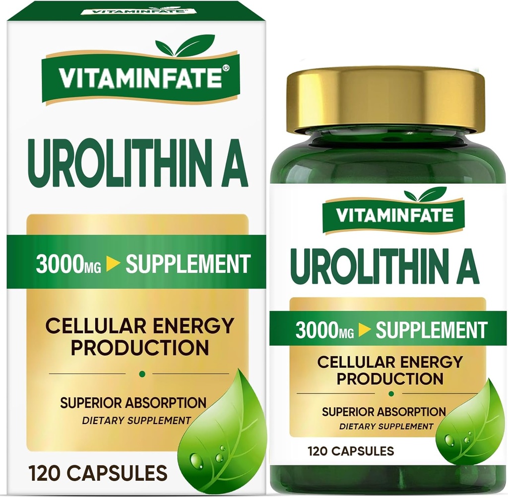 3000 MG Urolithin A doplnok - 120 Kapsule Podporuje Antioxidant, Vylepšené zdravé starnutie, Mitochondriálne, Cell Oprava pre mužov a ženy