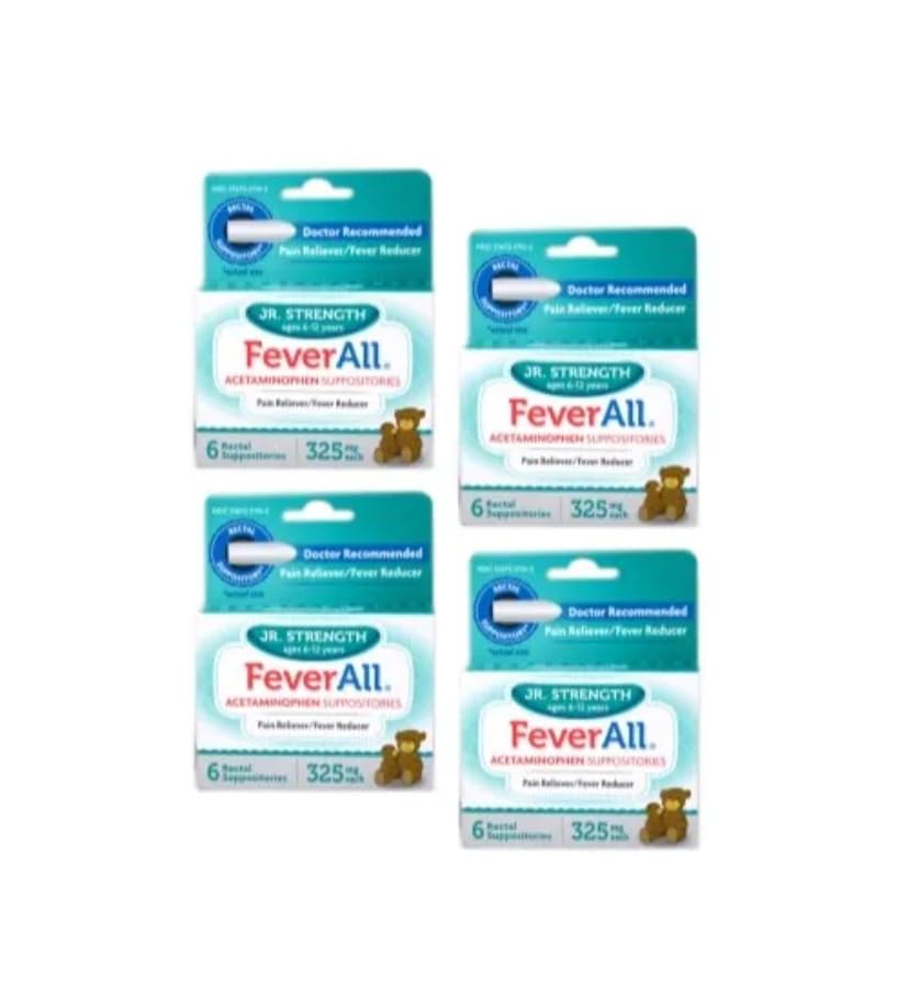 4 balenia FEVERAL JR. ACETAMINOPHEN 325MG Čapíky 6CT