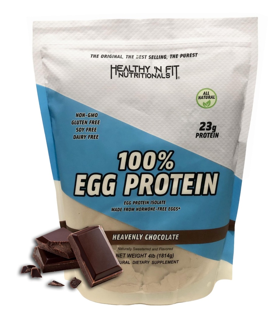 Zdravý 'N Fit 100% Vaječný proteín-Čokoláda (4lb): 100% Vaječný biely proteín. Zero Laktóza, Zero Sugar.- Ultra čistý, Prírodný Vaječný proteín izolát