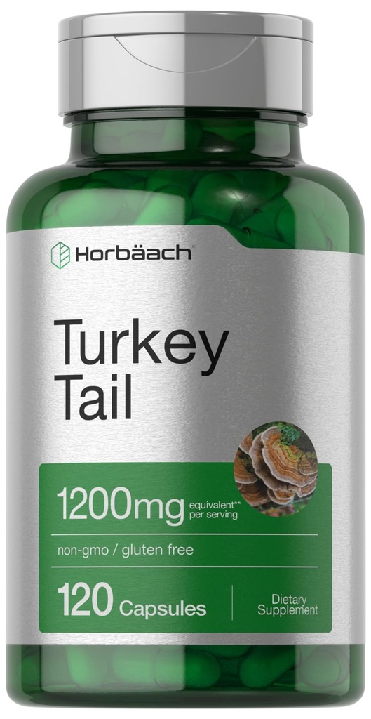 Horbäach Turecko chvost Mushrom Capsulas 