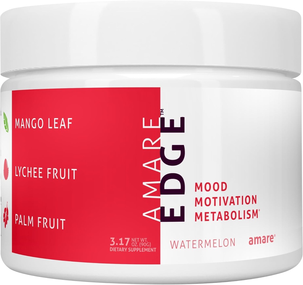 Amare Edge Všetky prírodné nootropné prášok nápoj pre vytrvalosť a motivácia v melóne