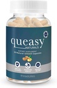 Tri lollies Queasy Naturals Ginger Capsules - Non-Drowsy Nauzea Relief Supplement - Prevencia pohybovej choroby a nauzea Relief počas chemoterapie - 1000mg Ginger Root - 30 Caps