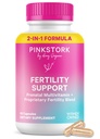Pink Stork Fertility Doplnky pre ženy 2-in-1 Conception Support with Inositol, Vitex & Vitamíny 