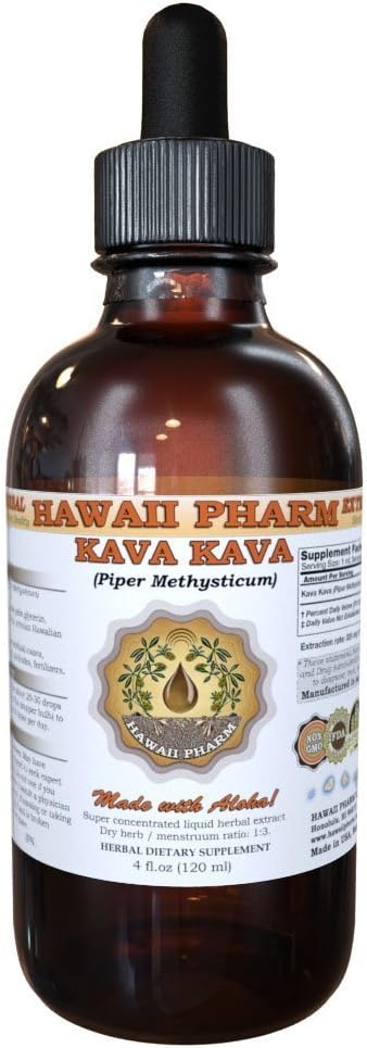 HawaiiPharm Kava Kava Liquid Extract, Kava Kava (Piper Methysticum) Tinture Supplement 2 oz