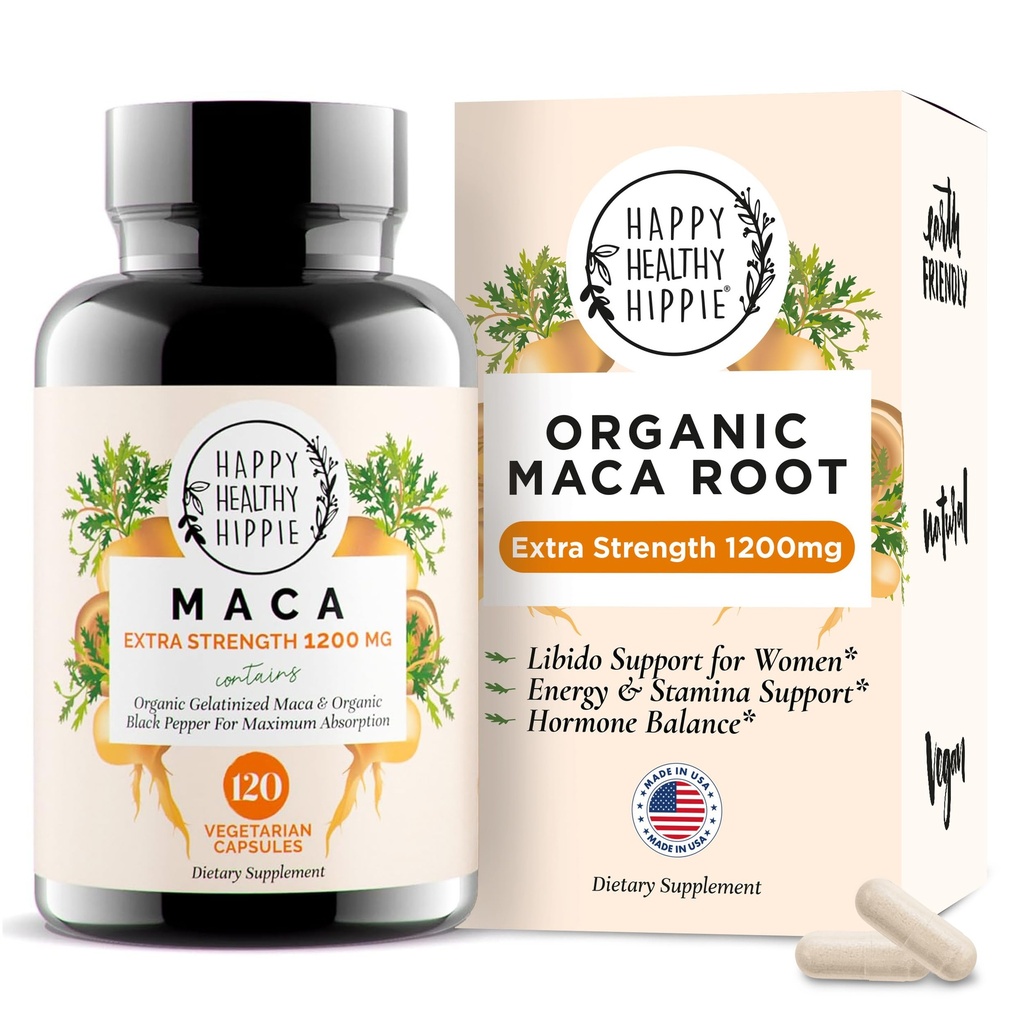 Organické Maca Root Kapsule 1200 mg 