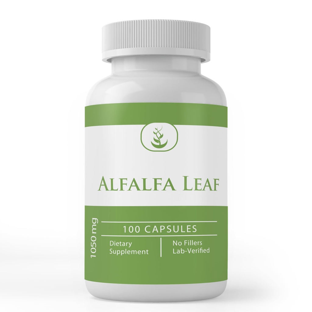 Pure Original Ingrediencie Alfalfa Leaf, (100 Kapsule) Always Pure, No Aditives Or Fillers, Lab Overified