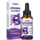Lipozomálny vitamín B komplex Tekutý Sublingválny B komplex Vitamíny Doplnok pre ženy Muži Zlepšenie absorpcie Metylovaný B12,B1,B2,B3,B5,B6,Folát,Biotín pre energiu a imunitnú podporu-2.0 oz