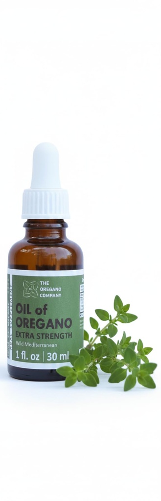 OREGANO COMPANY- Oil of Oregano 1 fl. oz 30 ml, 90+ Carvatrol, extra sila, kvapalina, Vegan, Vegetariánska, non-GMO, Gluten Free Drops, Sezónne kvapky, prírodné, Jedlé Food Grade, Aceite De Oregano