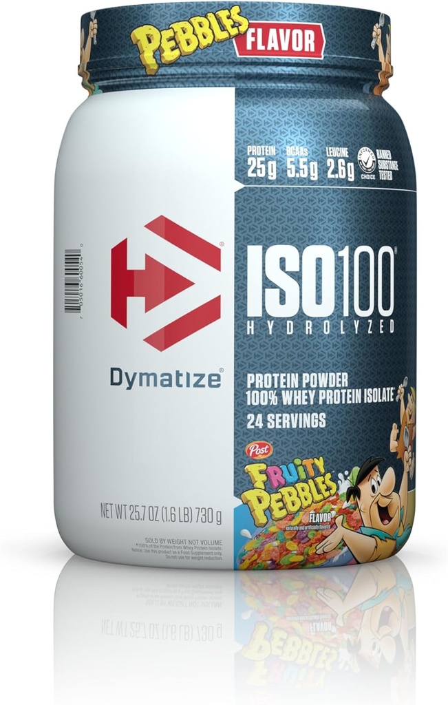 Dymatizácia ISO100 Hydrolyzovaný 100 Srvátkový proteín Izolované ovocné kamienky (1.6 Lbs. / 24 Servis)